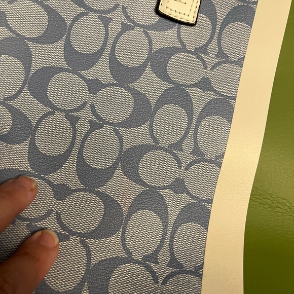 Vnt Coach pvc blue/green extra large purse and - Picture 13 of 17